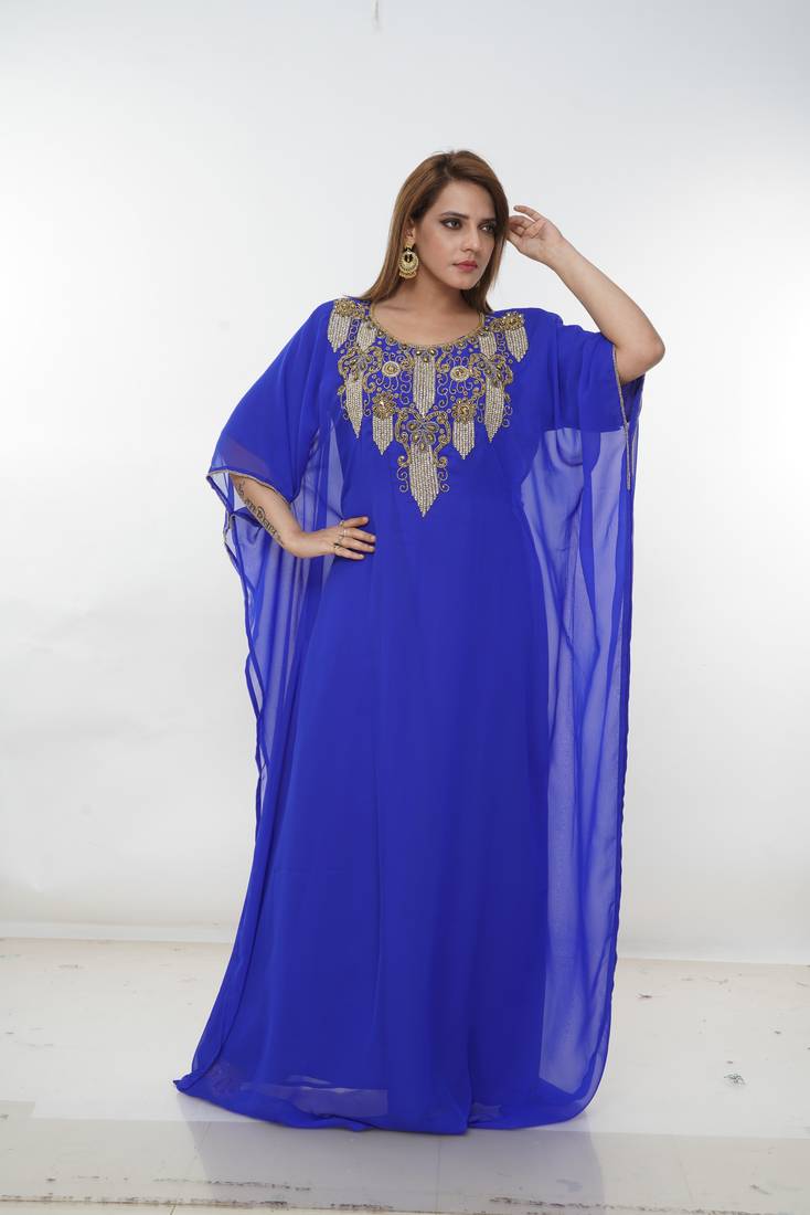 Dubai Kaftan Women Dress Long Gown Farasha Morocco Wear