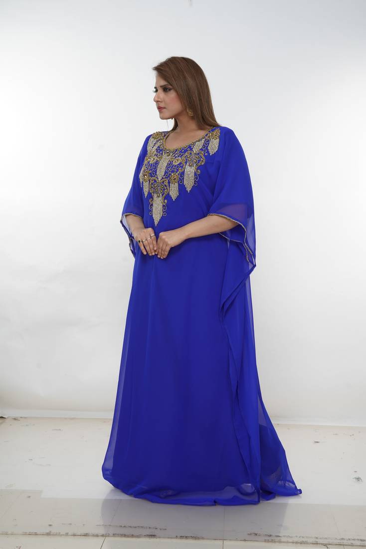 Dubai Kaftan Women Dress Long Gown Farasha Morocco Wear