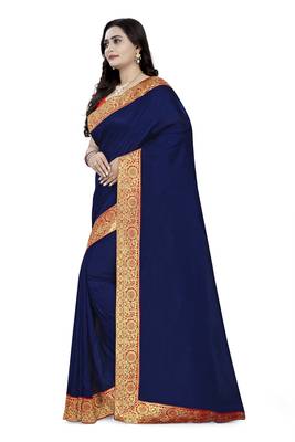 Blue Woven Georgette Saree With Blouse 2