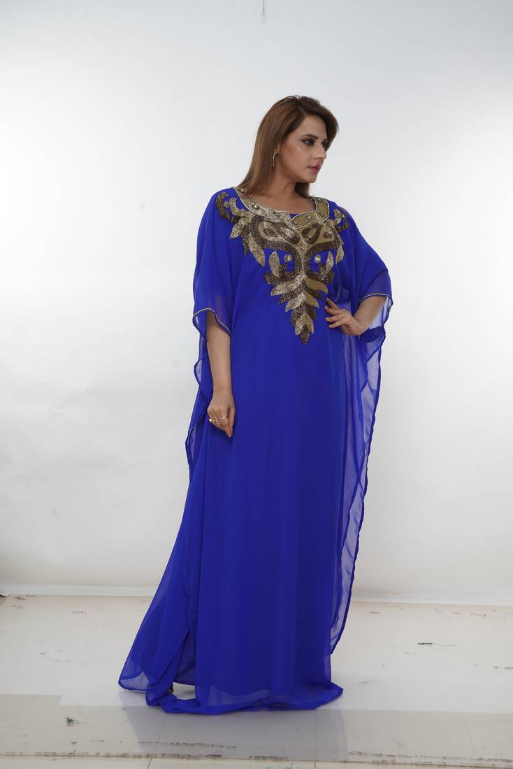 Dubai Kaftan Women Dress Long Gown Farasha Morocco Wear