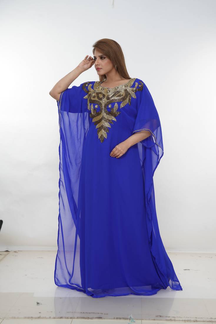 Dubai Kaftan Women Dress Long Gown Farasha Morocco Wear