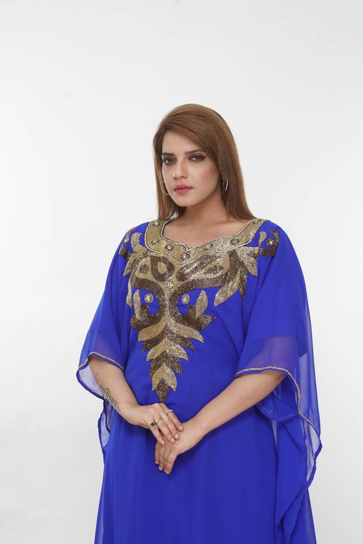 Dubai Kaftan Women Dress Long Gown Farasha Morocco Wear