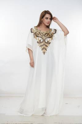 Dubai Kaftan Women Dress Long Gown Farasha Morocco Wear 3