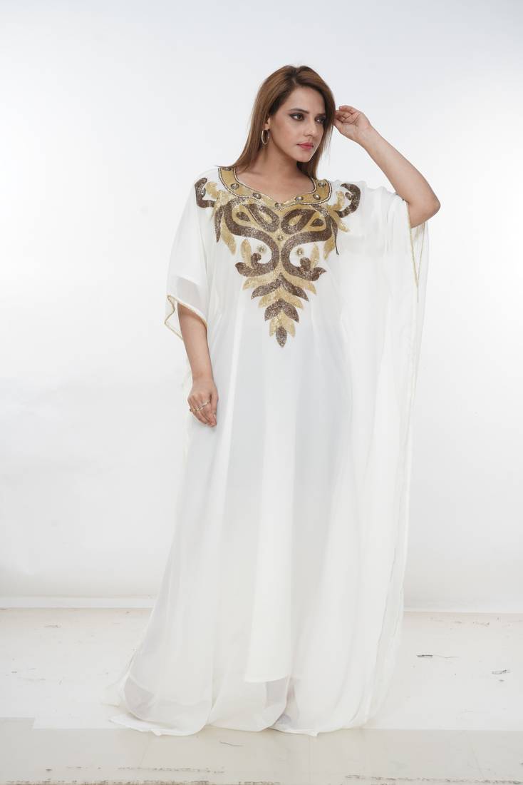 Dubai Kaftan Women Dress Long Gown Farasha Morocco Wear