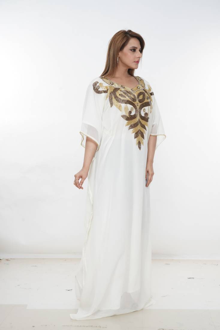 Dubai Kaftan Women Dress Long Gown Farasha Morocco Wear
