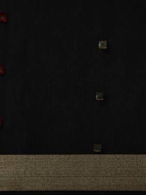 Black woven cotton saree with blouse 5