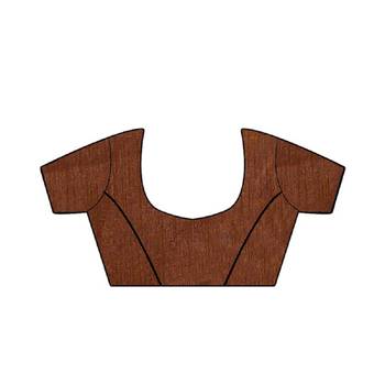 Brown Embroidered Georgette Saree With Blouse 5