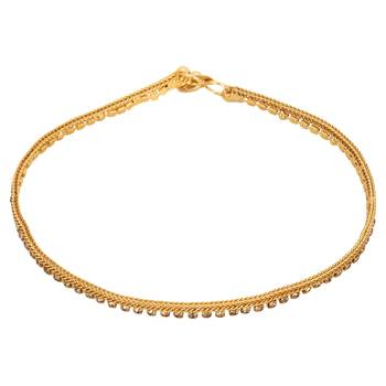 Gold Cubic Zirconia Anklets 1