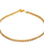 Gold Cubic Zirconia Anklets