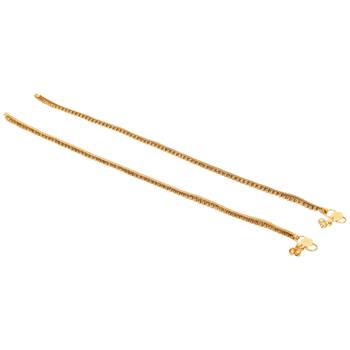 Gold Cubic Zirconia Anklets 2