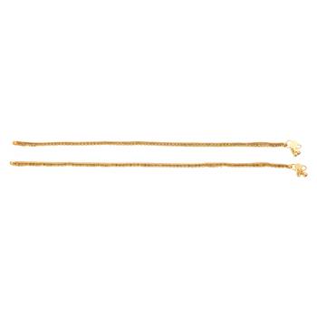 Gold Cubic Zirconia Anklets 3