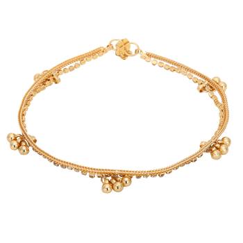Gold Cubic Zirconia Anklets 3