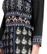 Black printed crepe kurtas-and-kurtis