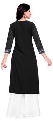 Black printed crepe kurtas-and-kurtis 2