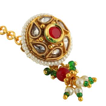 Gold Pearl Maang Tikka 2