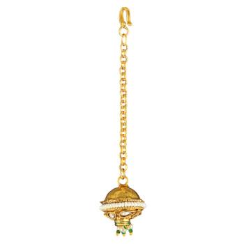 Gold Pearl Maang Tikka 4