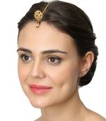 Gold Pearl Maang Tikka