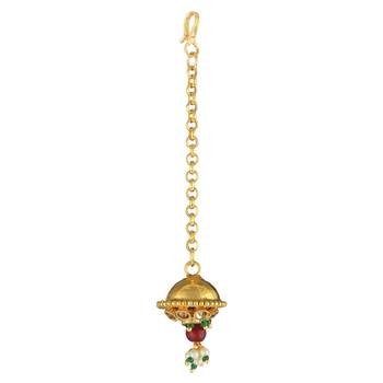 Gold Pearl Maang Tikka 4