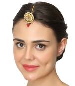 Gold Pearl Maang Tikka