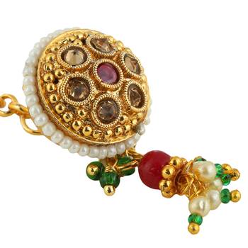 Gold Pearl Maang Tikka 2