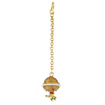 Gold Pearl Maang Tikka 4