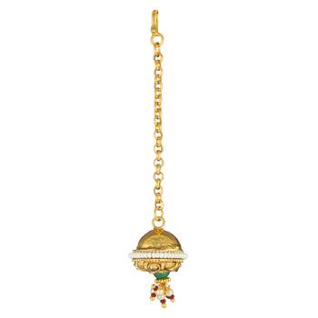 Gold Pearl Maang Tikka 4