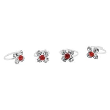 Silver Zircon   Toe Rings 3