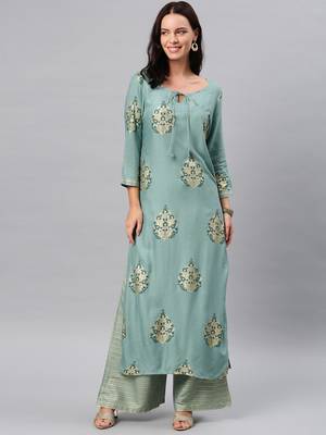 Emerald plain rayon salwar 1