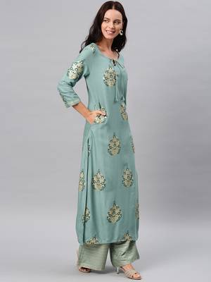 Emerald plain rayon salwar 4