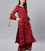 Maroon plain rayon salwar