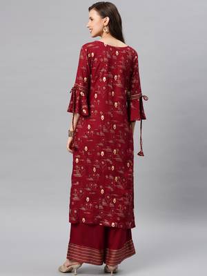 Maroon plain rayon salwar 3
