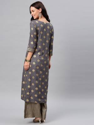 Grey plain rayon salwar 3