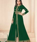 Green embroidered santoon salwar