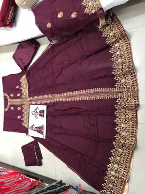 Dark-purple embroidered santoon salwar 2