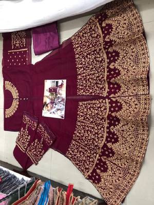 Purple embroidered santoon salwar 2