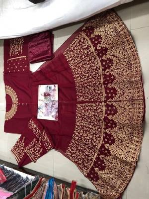 Maroon embroidered santoon salwar 2