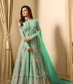 Green embroidered santoon salwar