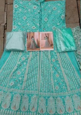 Green embroidered santoon salwar 2