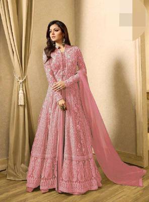 Pink embroidered santoon salwar 1