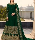 Green embroidered santoon salwar