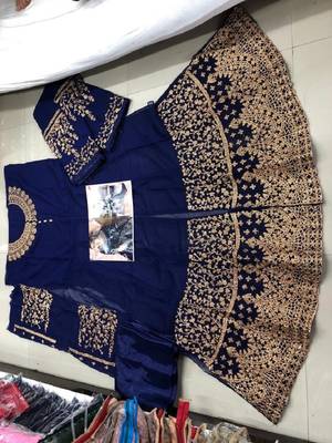 Blue embroidered santoon salwar 2