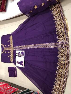 Purple embroidered santoon salwar 2