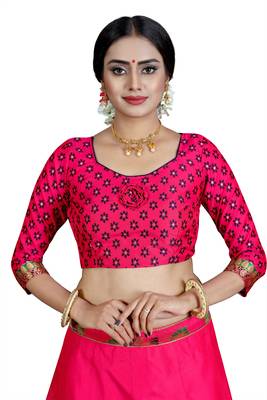 Multicolor jacquard jacquard semi stitched lehenga 2