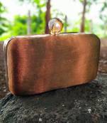bagzVela Golden & Brown Color Clutch