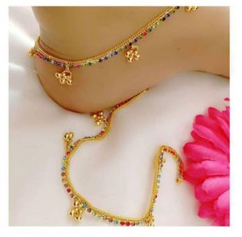 Multicolor diamond anklets 1