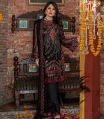 Black embroidered chiffon salwar