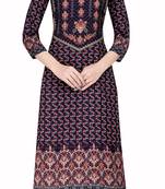 Coffee printed crepe kurtas-and-kurtis