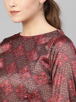 Black Printed Georgette Islamic Dresses 4