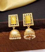 Yellow jhumkas