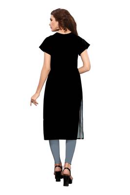 Grey printed crepe ethnic-kurtis 4